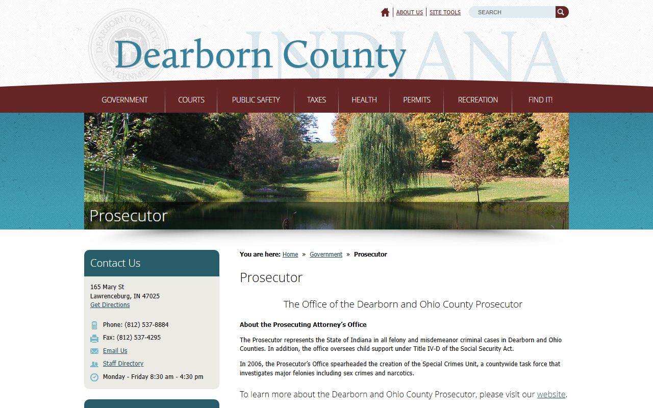 Ohio County arrest records and court charges prosecutor department page