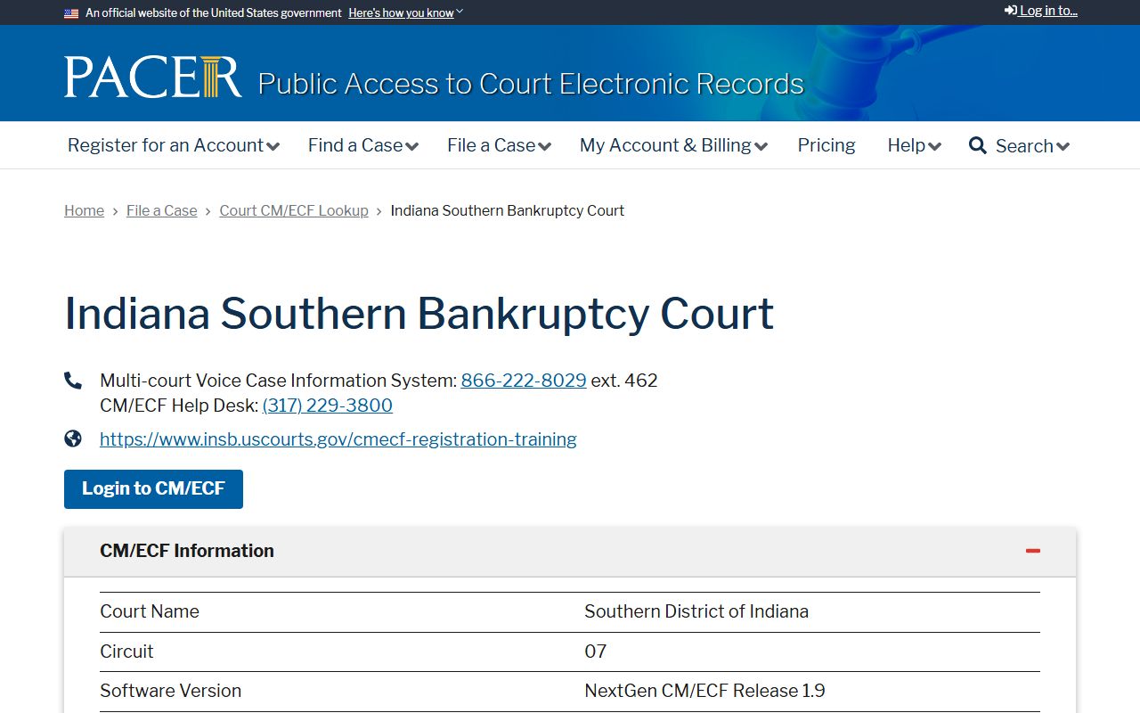 Ohio County Circuit Court records and PACER Southern District bankruptcy lookup