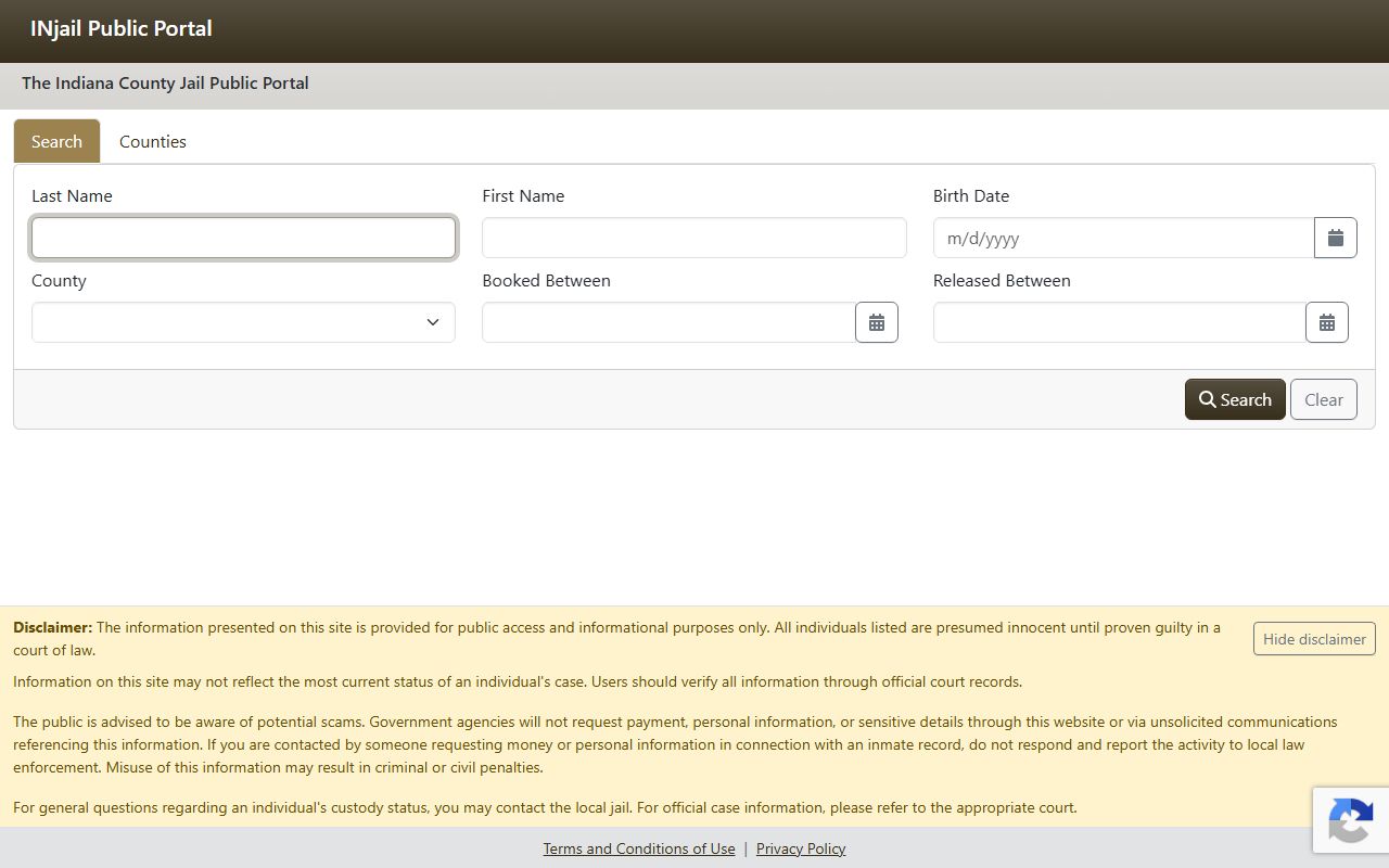 Ohio County inmate search INjail public portal