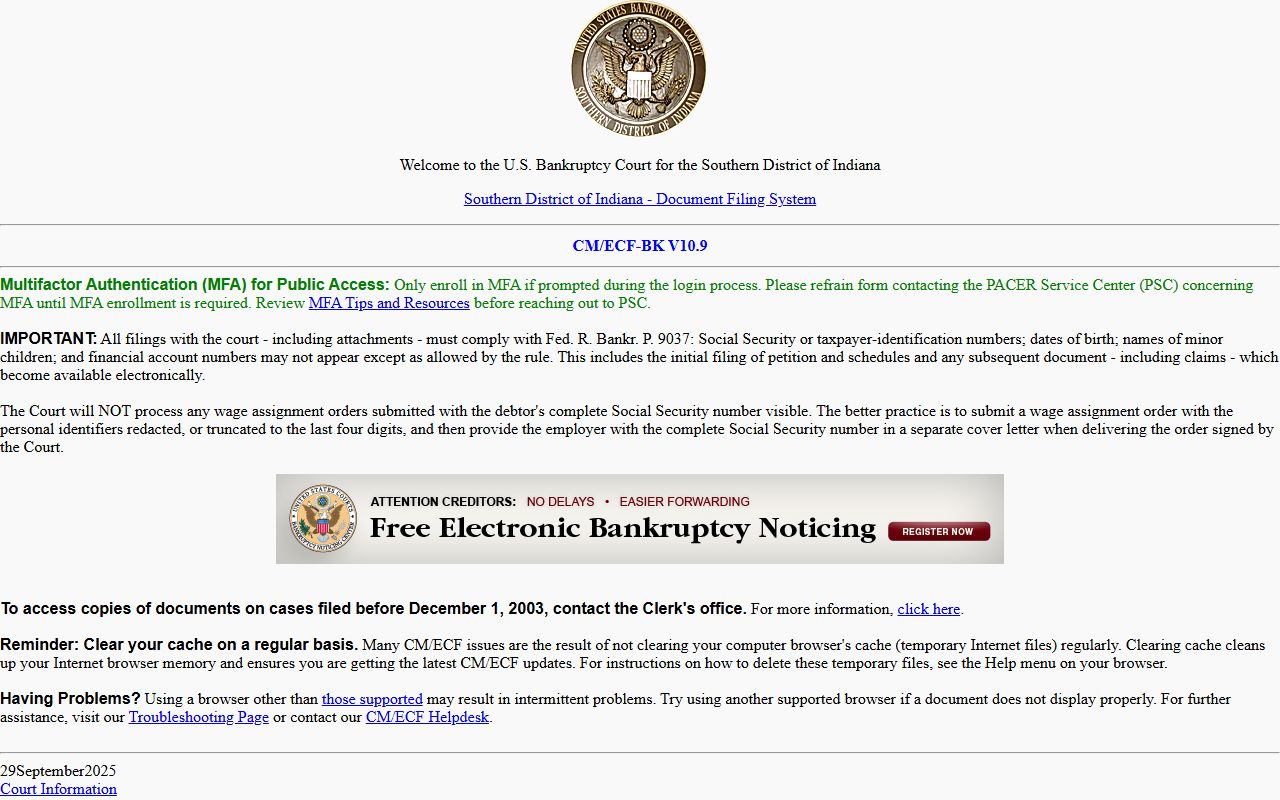 Ohio County probate records and Southern District Bankruptcy CM ECF source image